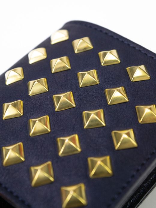THE UNION INDIGO STUDS HALF WALLET / Indigo