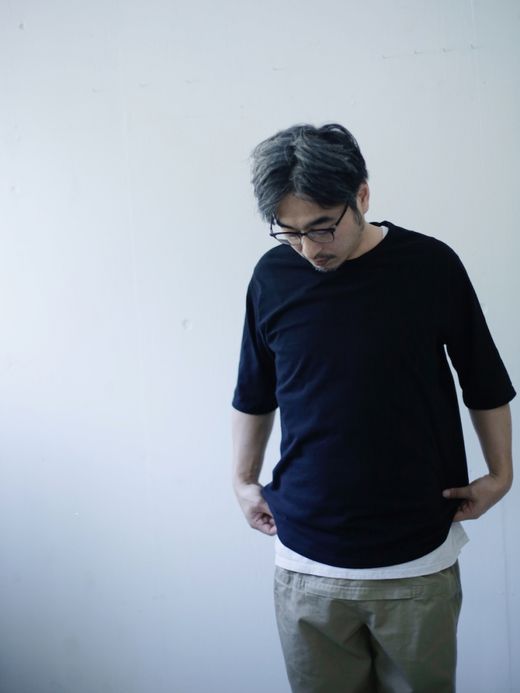 remilla オーバル５分Tee / Black