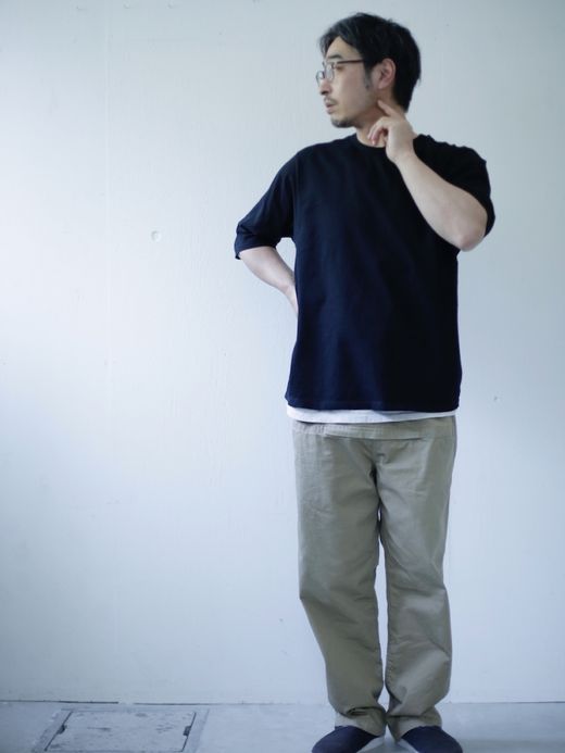 remilla オーバル５分Tee / Black