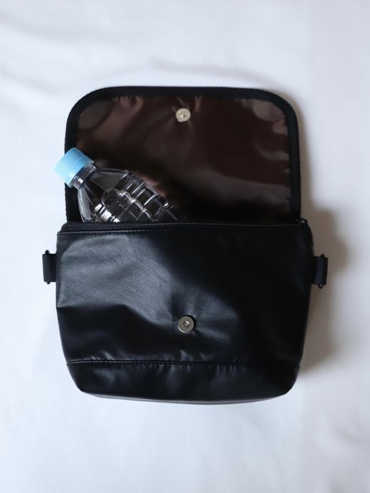 AMBERGLEAM LEATHER TRAVELER'S BACKPACK / Gross black