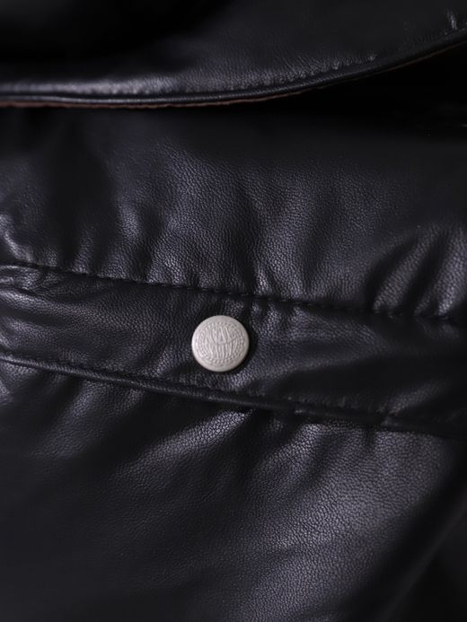 AMBERGLEAM LEATHER TRAVELER'S BACKPACK / Gross black