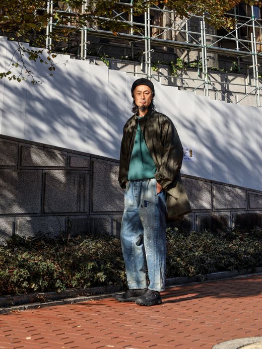 ANACHRONORM DIRTPAINT NYLON MODS COAT / Olive