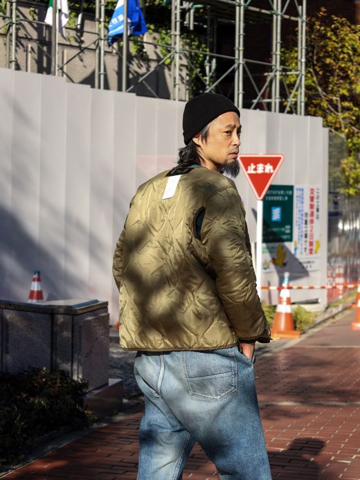 ANACHRONORM DIRTPAINT NYLON MODS COAT / Olive