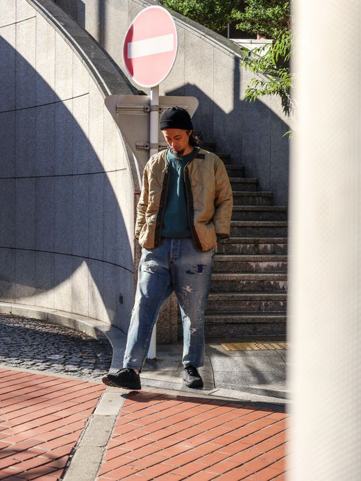 ANACHRONORM DIRTPAINT NYLON MODS COAT / Olive