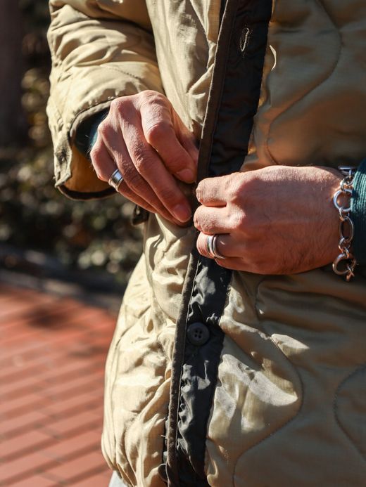 ANACHRONORM DIRTPAINT NYLON MODS COAT / Olive