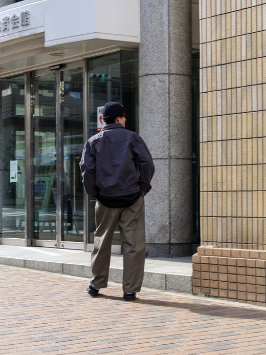 Audience 6オンス オックスフォード バンドカラー L/S ボクシーシャツ / Black