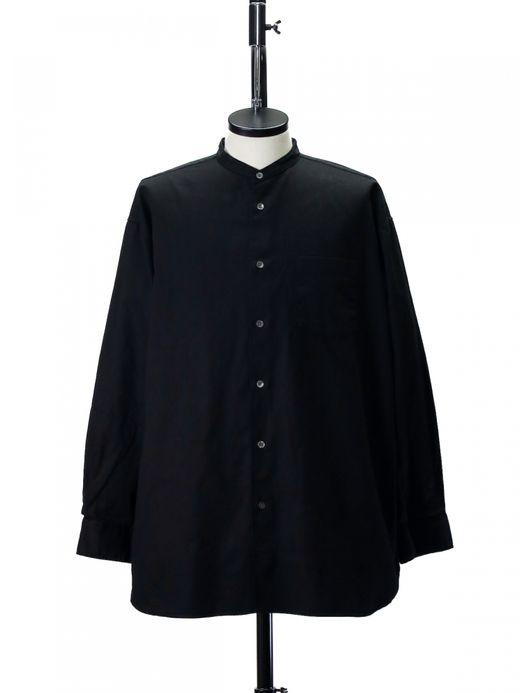 Audience 6オンス オックスフォード バンドカラー L/S ボクシーシャツ / Black