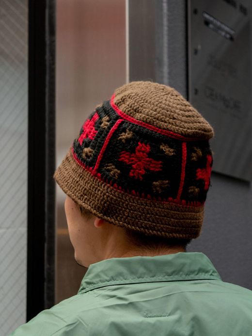 VOO CROSS WOVEN HAT / Coffee
