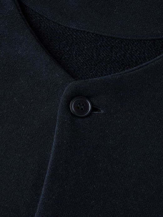 organicsta 9.4oz ORGANIC COTTON SWEAT CARDIGAN / Black