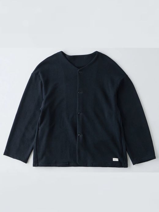 organicsta 9.4oz ORGANIC COTTON SWEAT CARDIGAN / Black