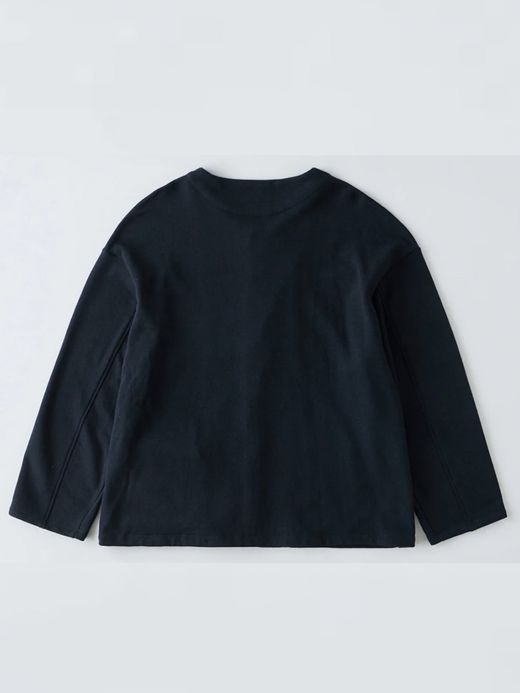organicsta 9.4oz ORGANIC COTTON SWEAT CARDIGAN / Black