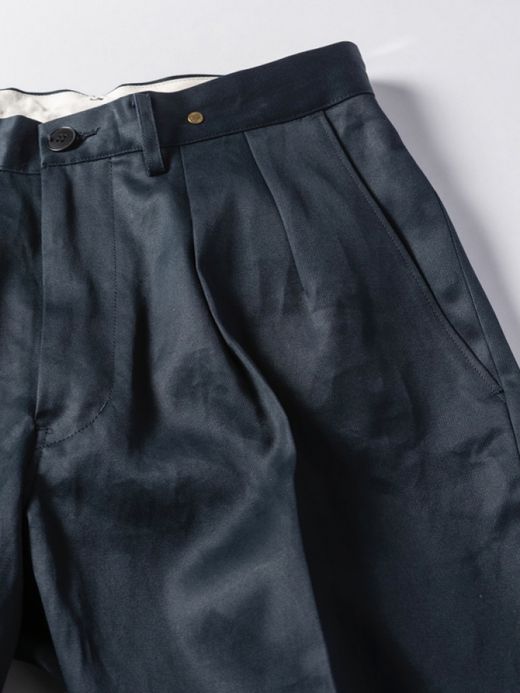 ANACHRONORM COLD MERCE TUCKWIDE TROUSERS / D.navy