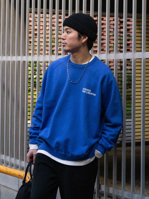 S.F.C RAGLAN CREW SWEAT / Blue