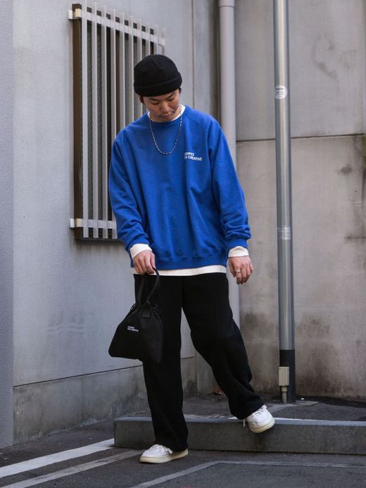S.F.C RAGLAN CREW SWEAT / Blue