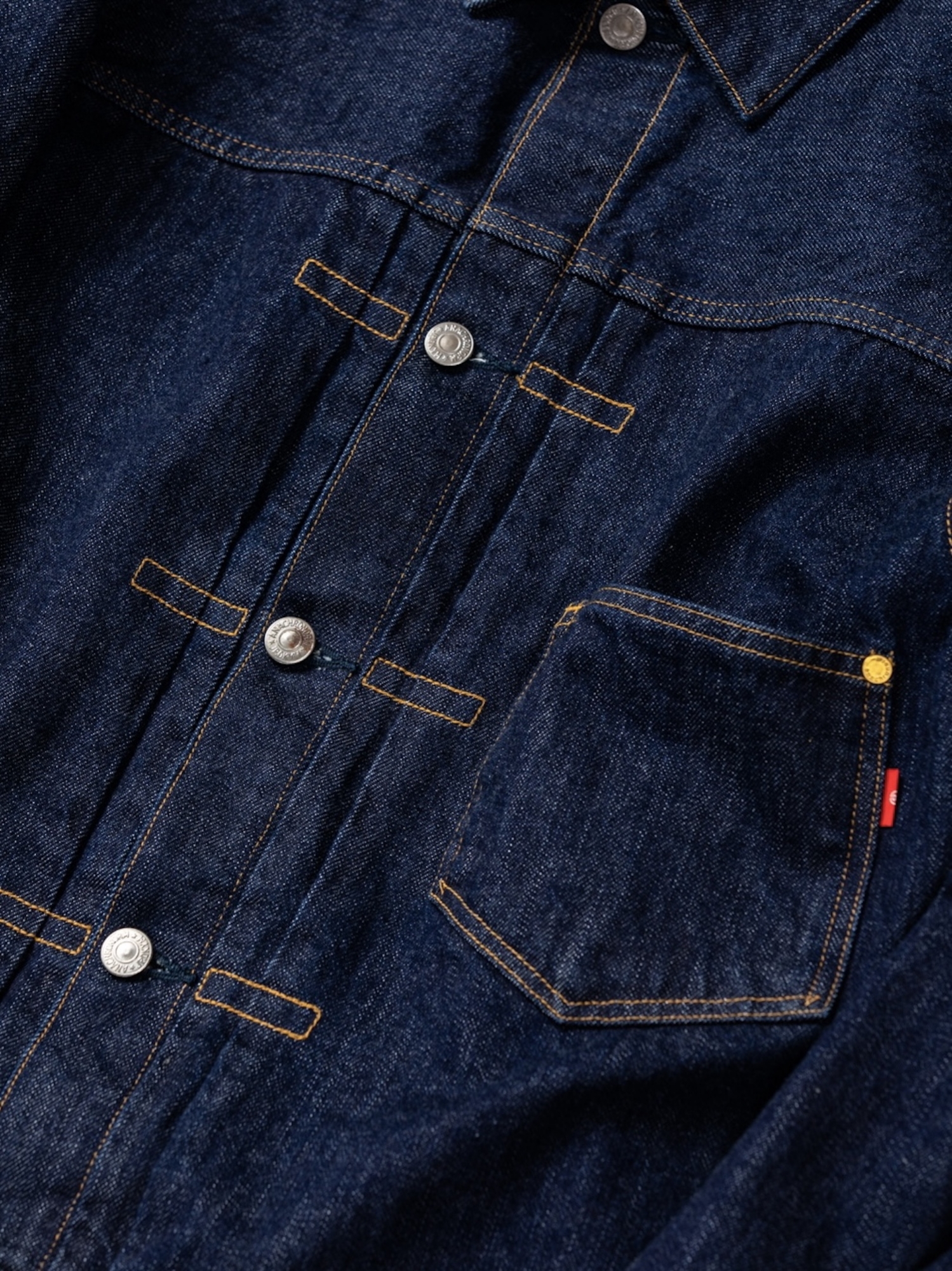 ANACHRONORM FRONT TUCK DENIM JACKET / Indigo (one wash