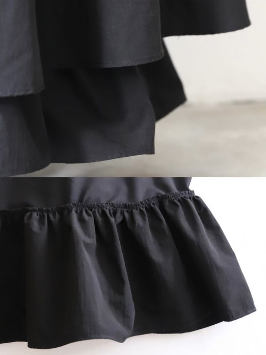 AMBERGLEAM FIT&FLARE MATERIAL DRESS / 2colors