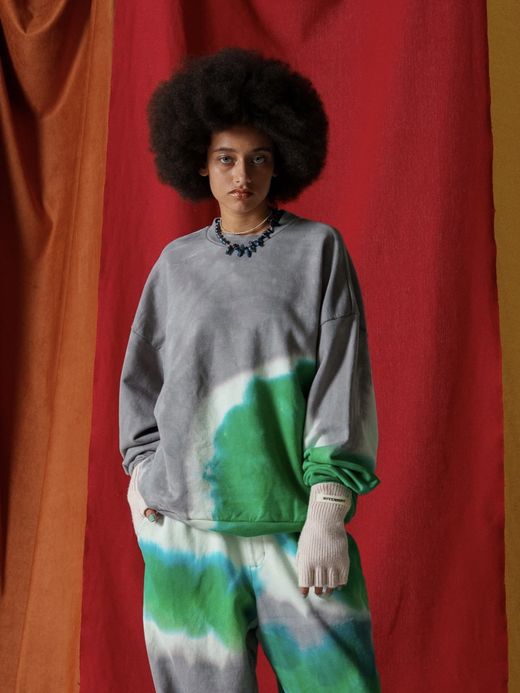 AMBERGLEAM TIE DYE PILE PULLOVER / Mix