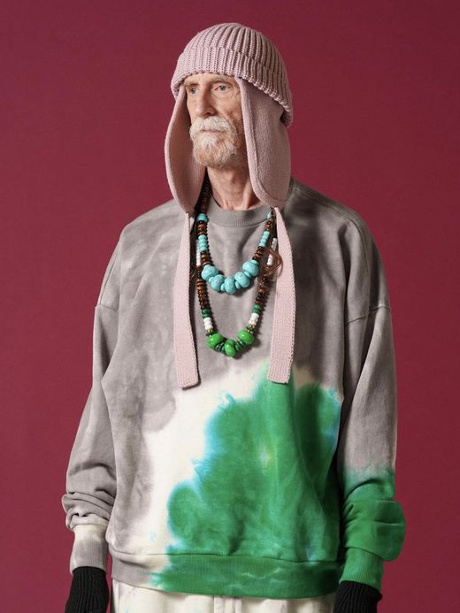 AMBERGLEAM TIE DYE PILE PULLOVER / Mix