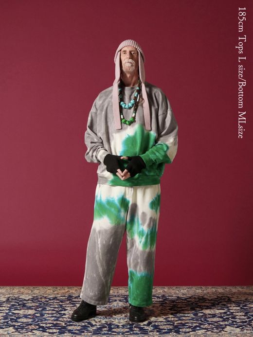 AMBERGLEAM TIE DYE PILE PULLOVER / Mix