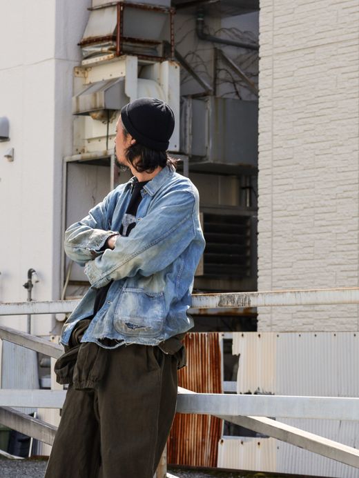 ANACHRONORM DAMAGED LIGHToz BM DENIM COVERALL / Indigo