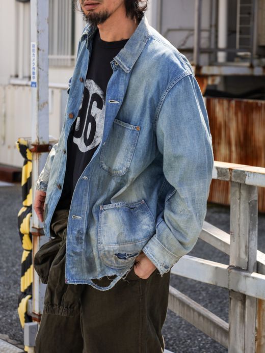 ANACHRONORM DAMAGED LIGHToz BM DENIM COVERALL / Indigo