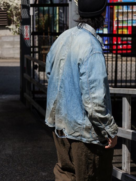 ANACHRONORM DAMAGED LIGHToz BM DENIM COVERALL / Indigo