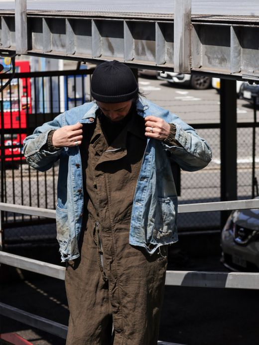 ANACHRONORM DAMAGED LIGHToz BM DENIM COVERALL / Indigo