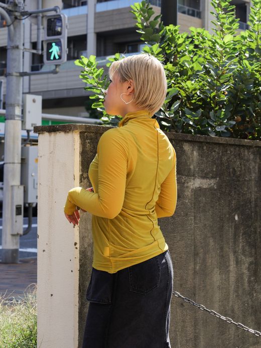 AMBERGLEAM ESPANDY YARN SHEER TOPS / Amber