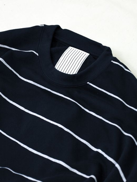 S.F.C SUPER BIG WIDE SIDE STRIPE TECH LS TEE / Navy-white