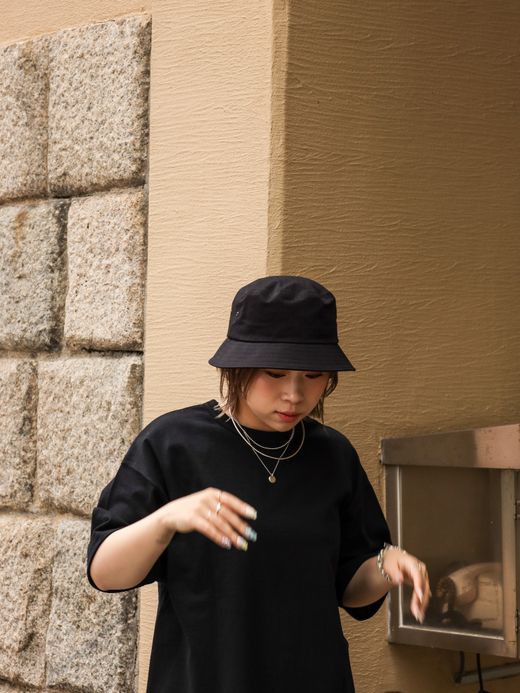 organicsta ORGANIC COTTON TWILL BUCKET HAT / Black