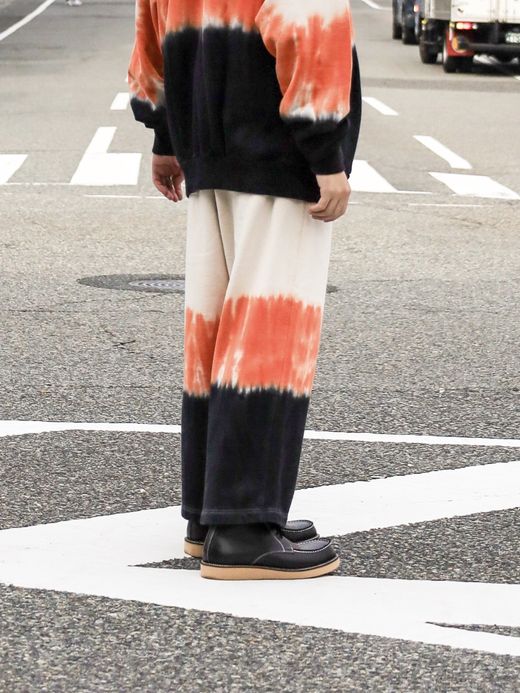 AMBERGLEAM TIE DYE PILE PANTS / Orange