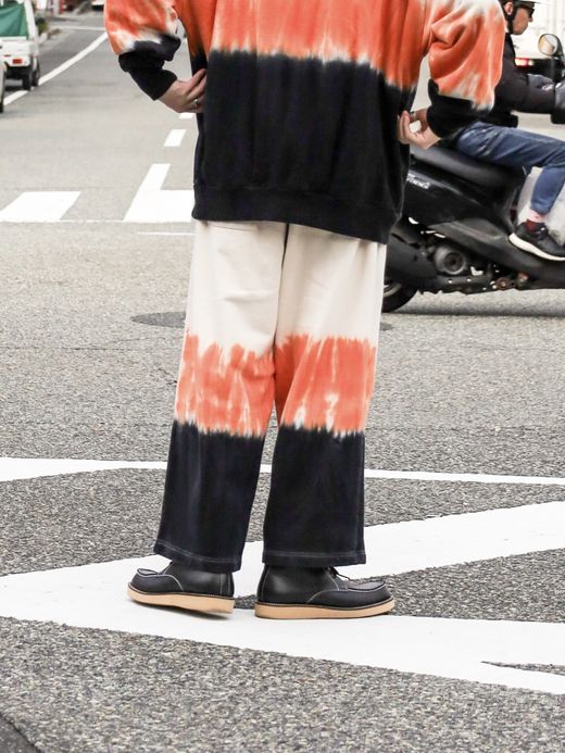 AMBERGLEAM TIE DYE PILE PANTS / Orange