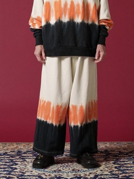 AMBERGLEAM TIE DYE PILE PANTS / Orange