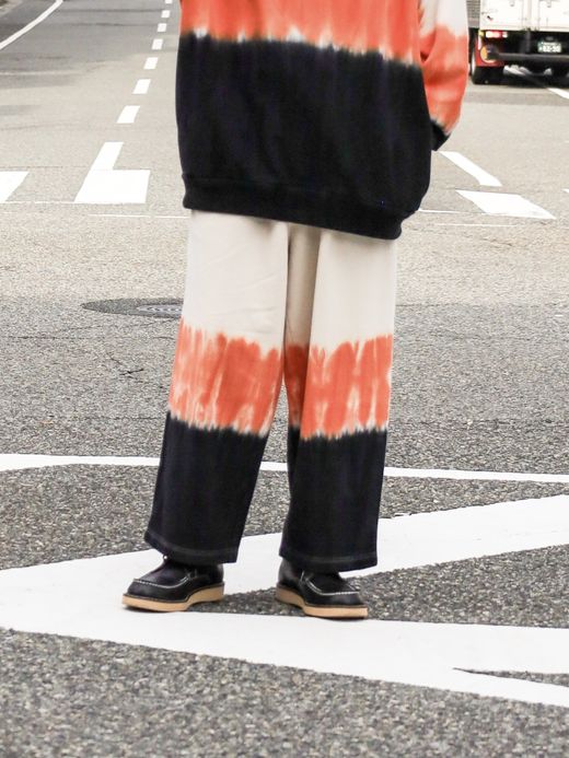 AMBERGLEAM TIE DYE PILE PANTS / Orange