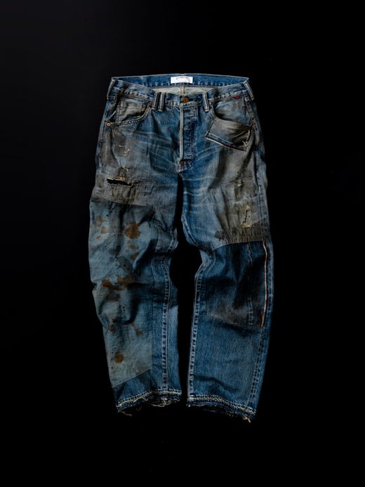 ANACHRONORM HARD REMAKED REGULAR TAPERED 5P PANTS / Indigo