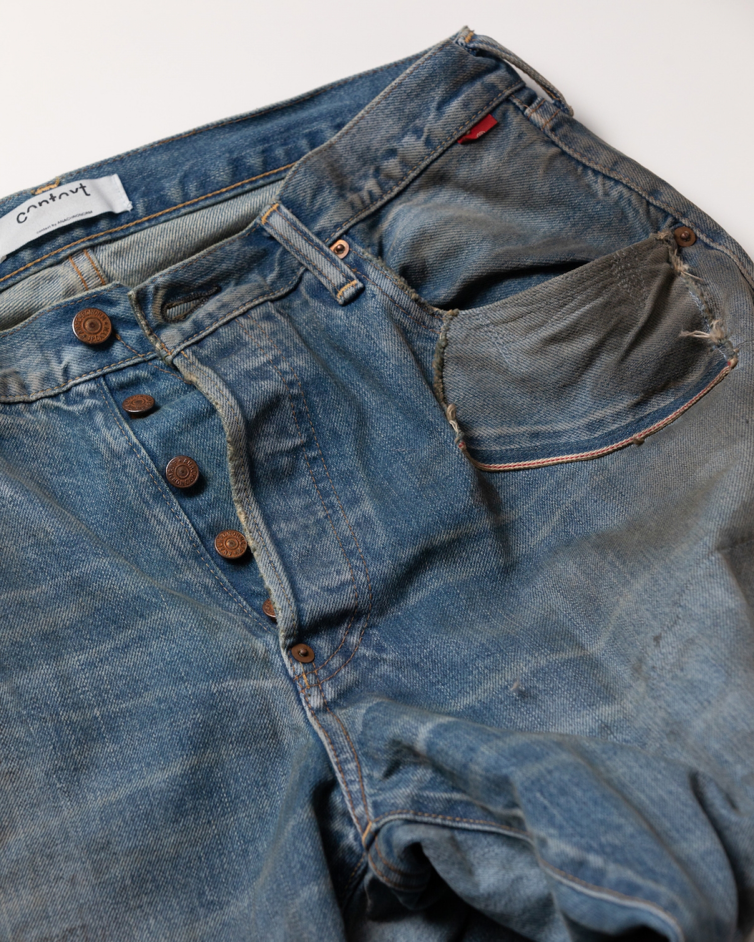 ANACHRONORM HARD REMAKED REGULAR TAPERED 5P PANTS / Indigo