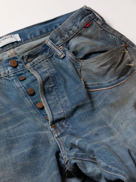 ANACHRONORM HARD REMAKED REGULAR TAPERED 5P PANTS / Indigo