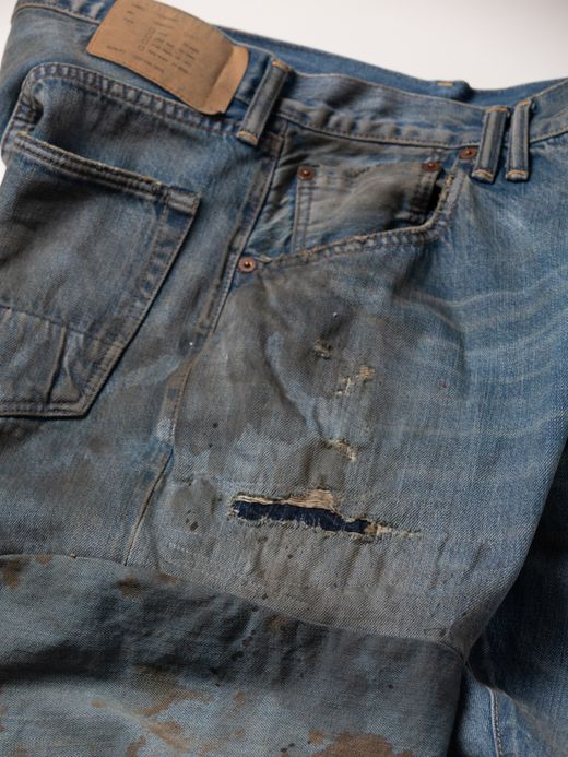 ANACHRONORM HARD REMAKED REGULAR TAPERED 5P PANTS / Indigo