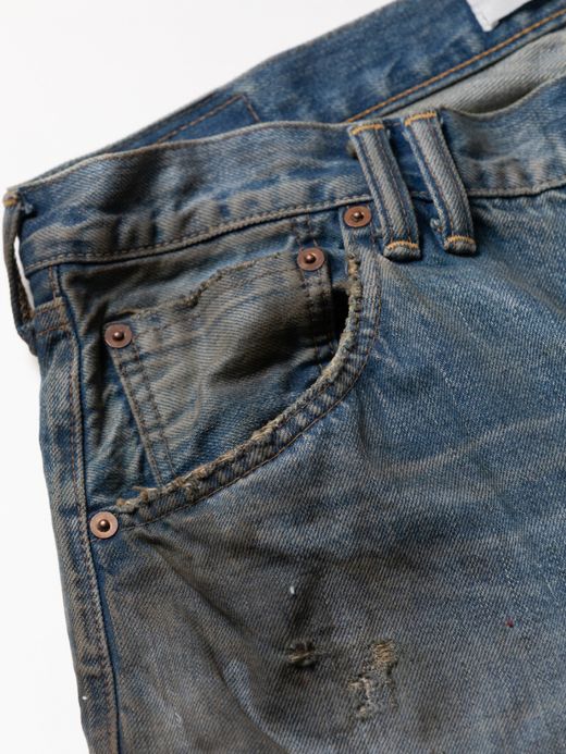 ANACHRONORM HARD REMAKED REGULAR TAPERED 5P PANTS / Indigo