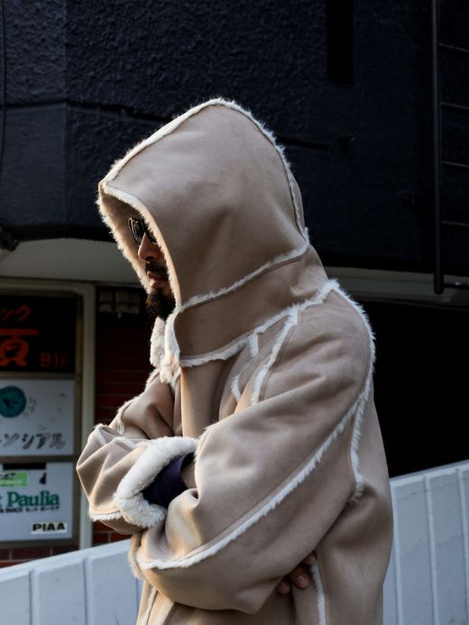 VOO NEO MOUTON HOODY / Sand
