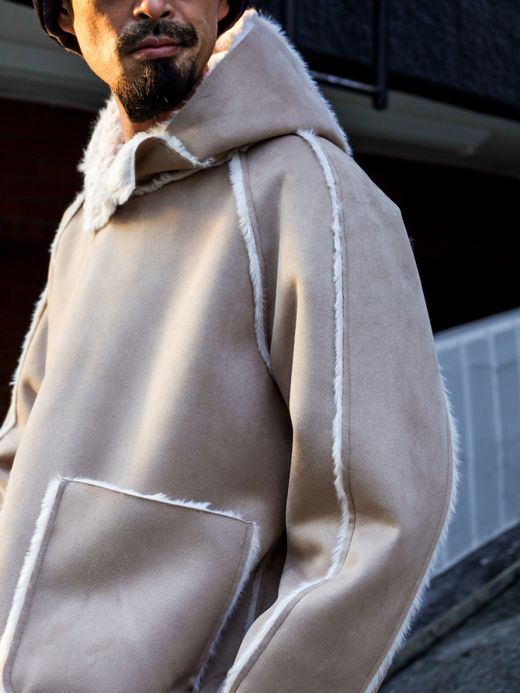 VOO NEO MOUTON HOODY / Sand