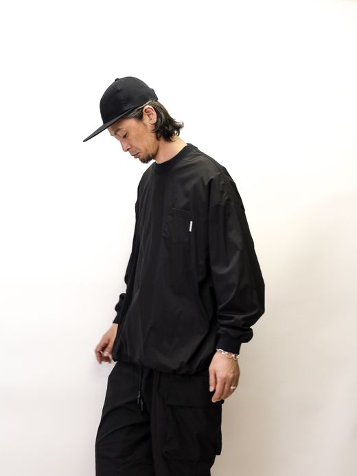 S.F.C BIG NYLON LS TEE / Black