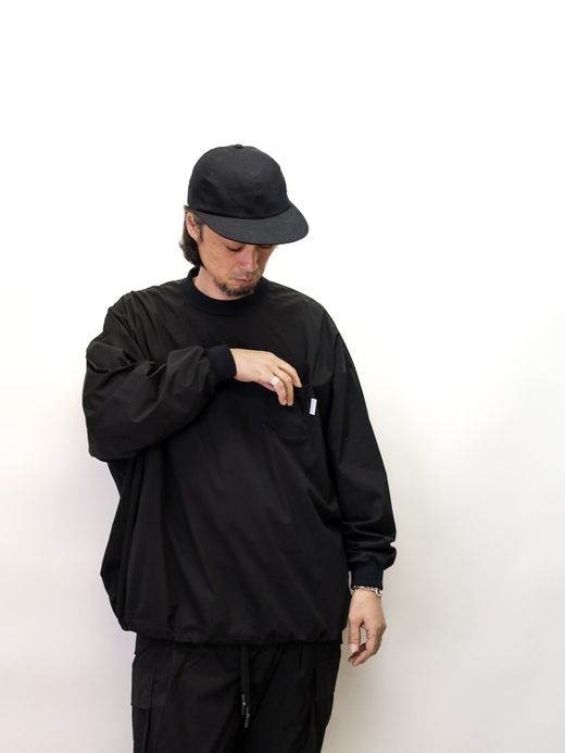 S.F.C BIG NYLON LS TEE / Black