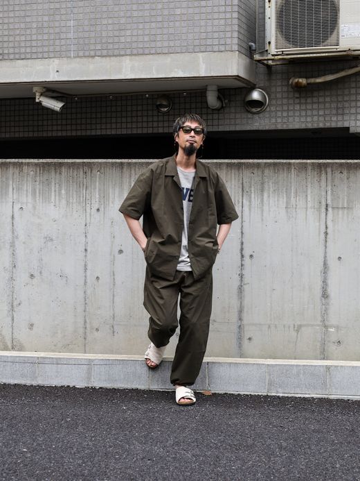 organicsta ORGANIC COTTON TYPEWRITER FATIGUE EASY PANTS / Olive