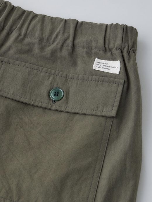 organicsta ORGANIC COTTON TYPEWRITER FATIGUE EASY PANTS / Olive