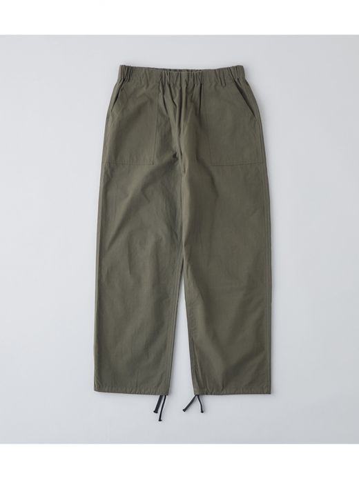 organicsta ORGANIC COTTON TYPEWRITER FATIGUE EASY PANTS / Olive