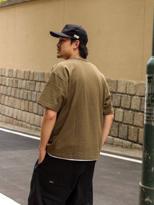 organicsta 7.3oz ORGANIC HEAVY COTTON SHORT SLEEVE POCKET TEE / Olive