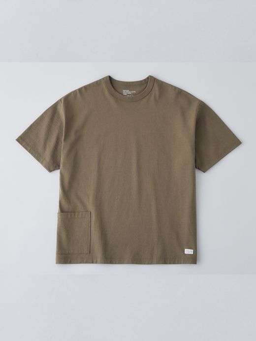 organicsta 7.3oz ORGANIC HEAVY COTTON SHORT SLEEVE POCKET TEE / Olive