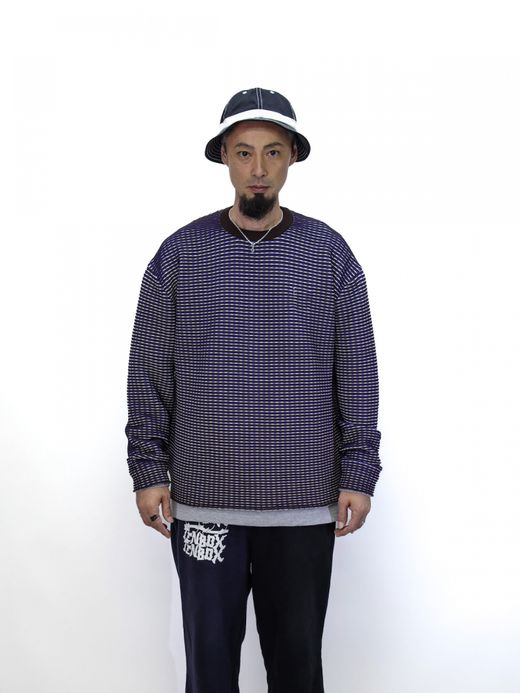 TENBOX CHAMELEON SWEATER / Blue lightpink brown