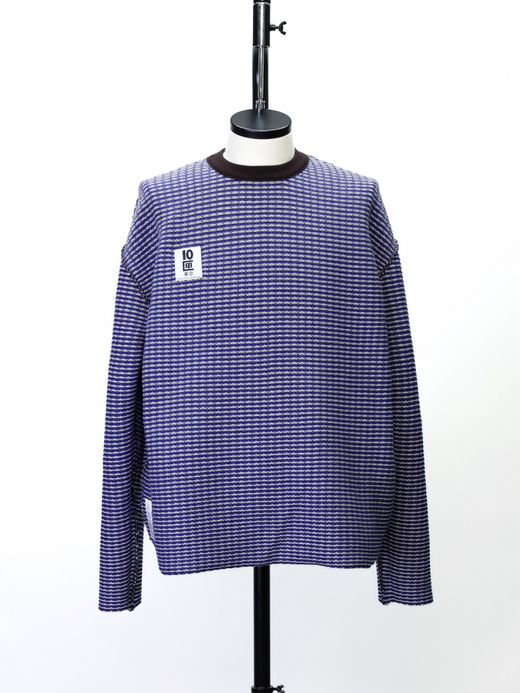 TENBOX CHAMELEON SWEATER / Blue lightpink brown